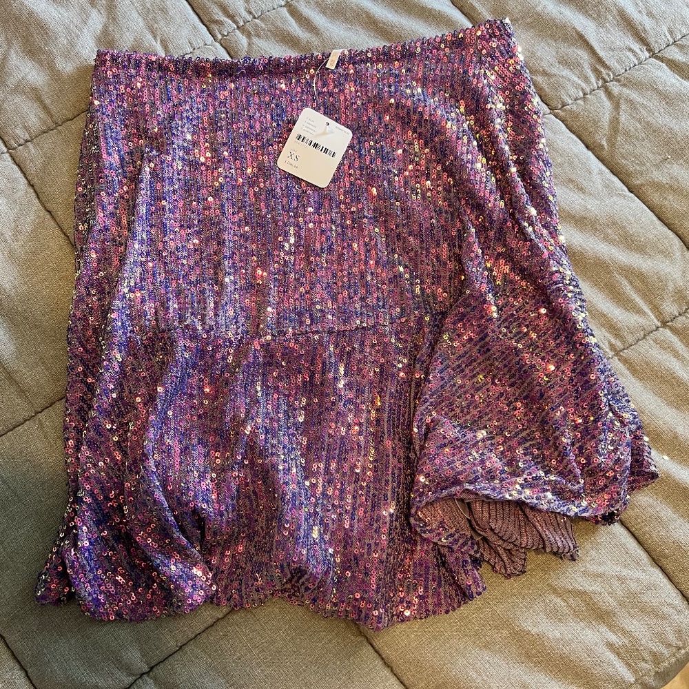 Free People Sequin Skirt